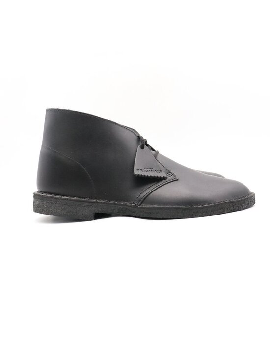 Clarks Originals Desert Boots Men\'s 12 M Black Leather Chukka Ankle Crepe Sole
